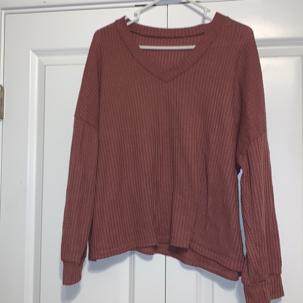 Pink Cropped Light Sweater